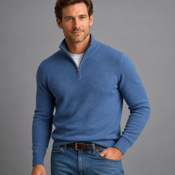Men’s Half-Zip Sweater | Regular Fit Autumn & Winter Wear