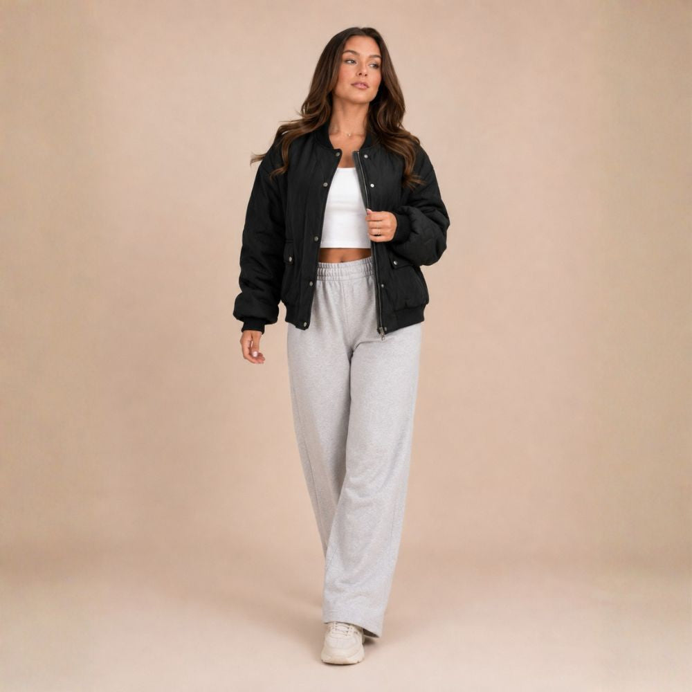 Women’s Lined Bomber Jacket | Autumn Everyday Wear