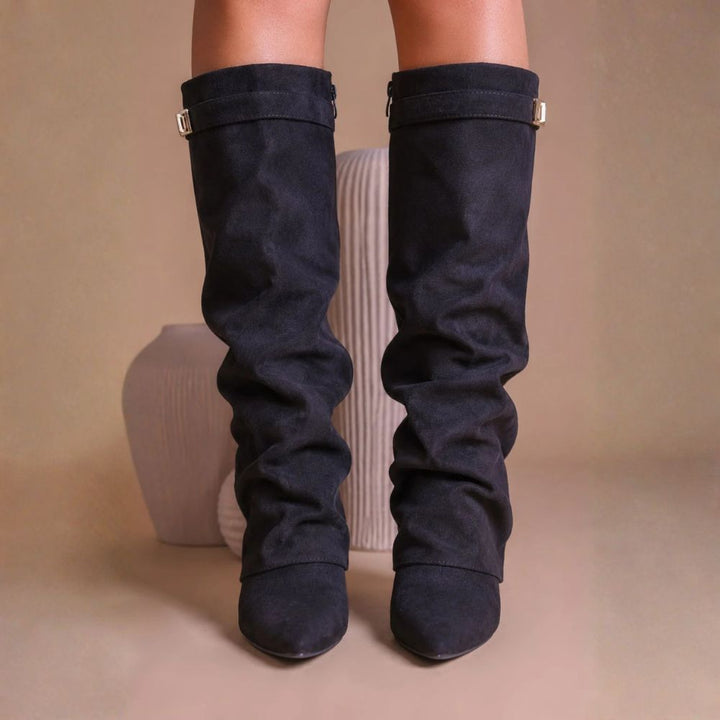Women’s Autumn Knee High Block Heel Boots | Elegant & Comfortable