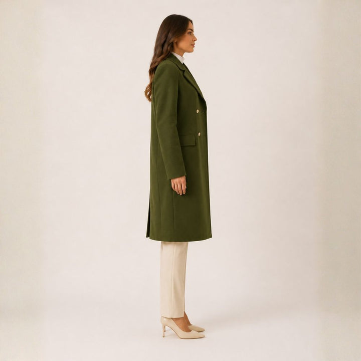 Women’s Coat Double-Button Closure | Autumn & Winter Wear