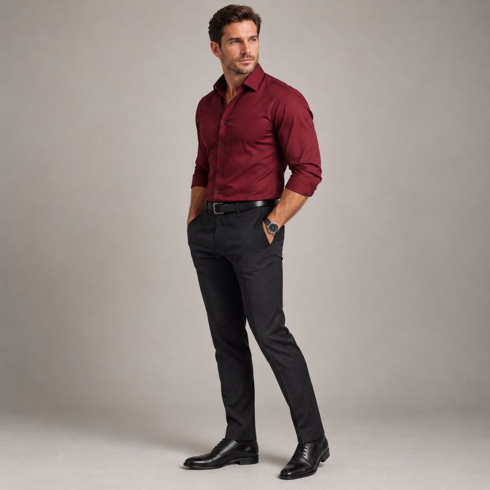 Men’s Slim-Fit Stretch Shirt | Smart & Comfortable Everyday Wear