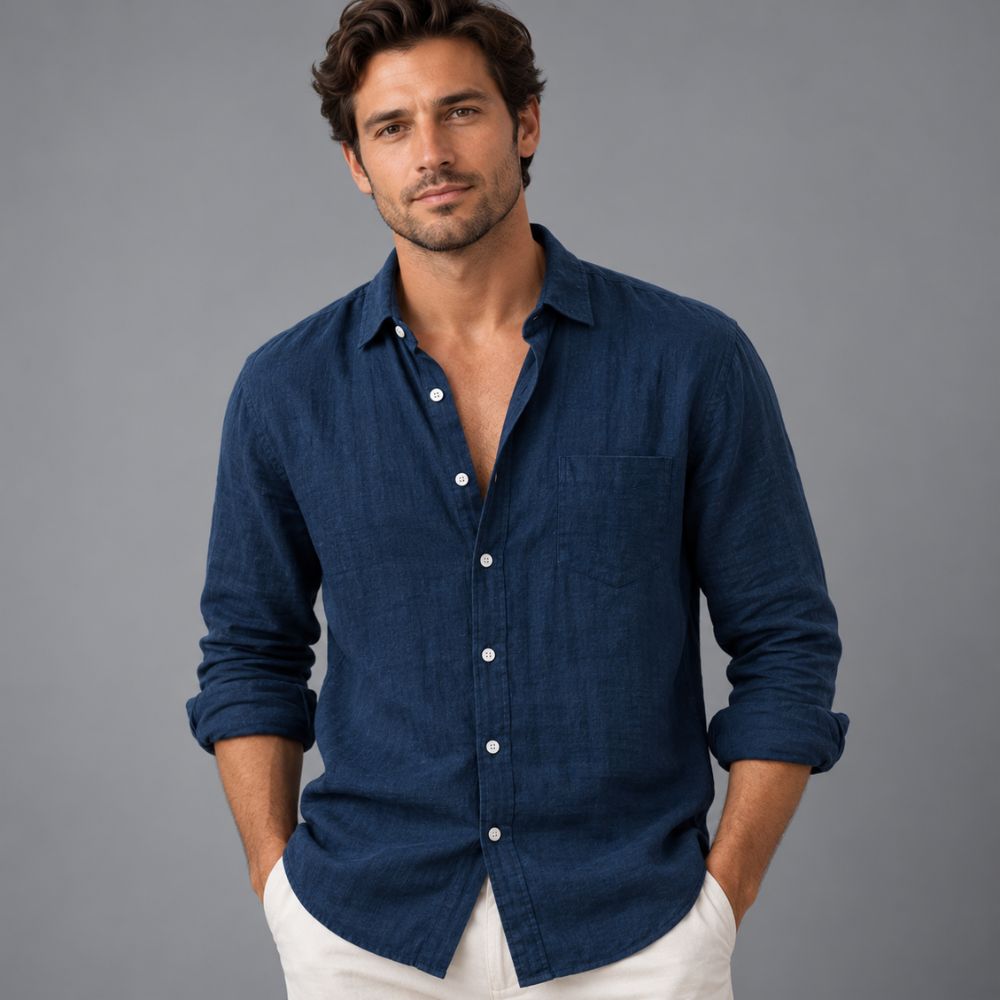 Men’s Linen Shirt | Casual & Airy Autumn Wear