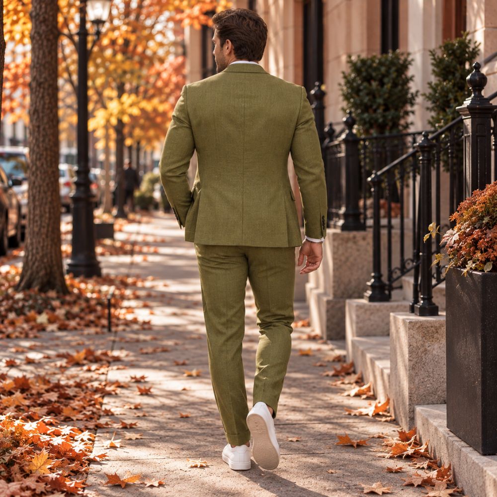Men’s Slim-Fit Blazer & Trouser Set | Smart Autumn & Winter Wear