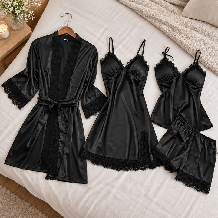 Women’s Satin Pyjama Set | Elegant Autumn & Winter Nightwear