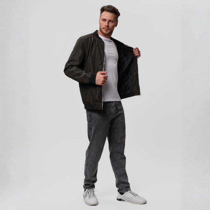 Men’s Bomber Jacket with Zip Details | Modern Casual Outerwear