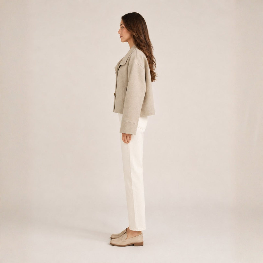 Women’s Jacket Double-Button Closure | Autumn Everyday Wear