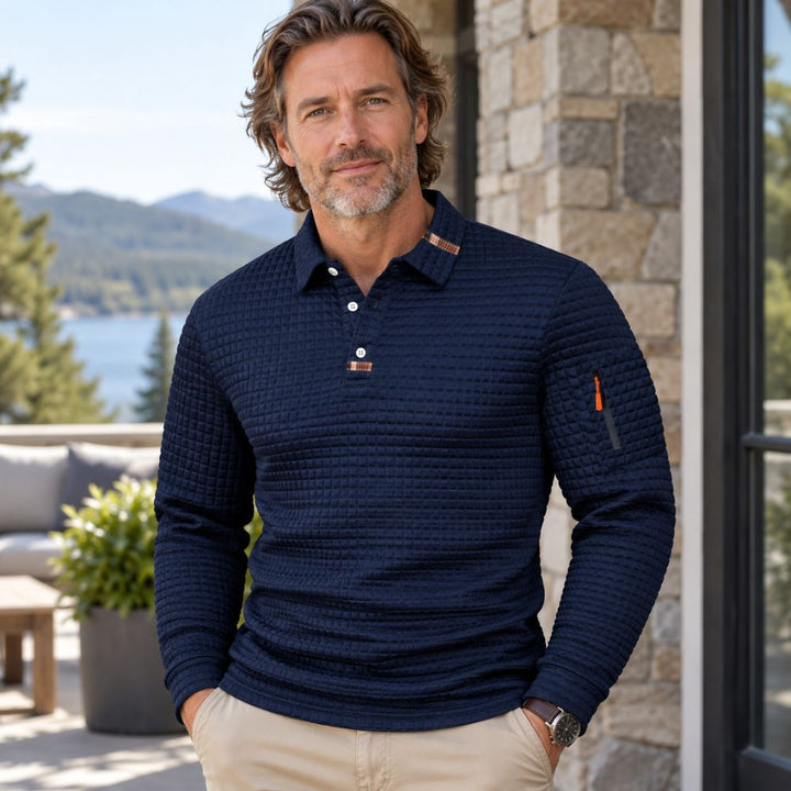 Men's Quilted Casual Sweater – Modern & Comfortable | Everyday Autumn Wear