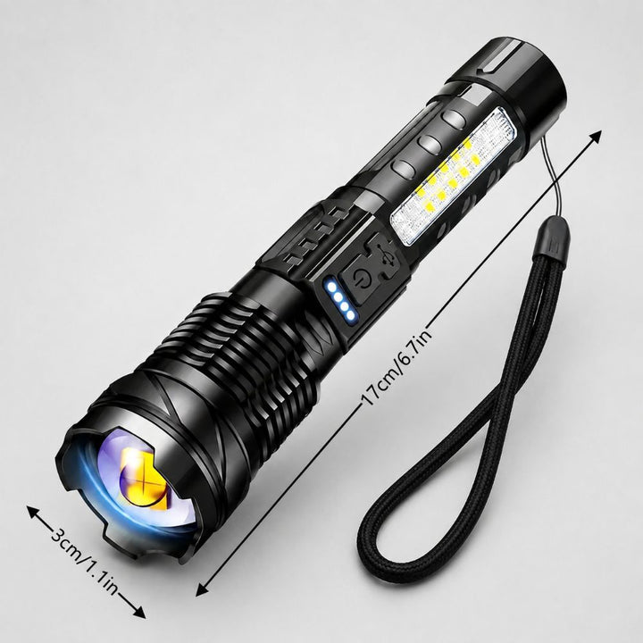 Rechargeable LED Flashlight | 5000 Lumen Outdoor Torch for Autumn & Winter