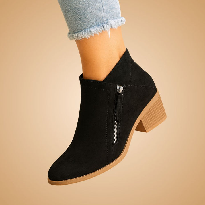 Women’s Orthopaedic Ankle Boots | Side-Zip Block Heel Autumn & Winter Footwear