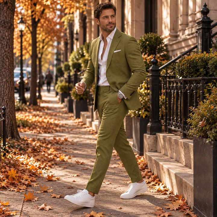 Men’s Slim-Fit Blazer & Trouser Set | Smart Autumn & Winter Wear