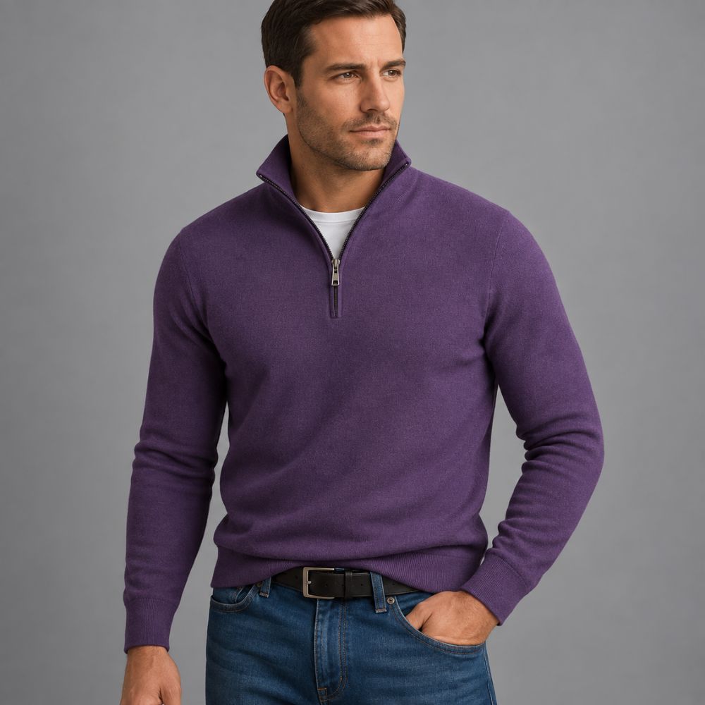 Men’s Half-Zip Sweater | Regular Fit Autumn & Winter Wear