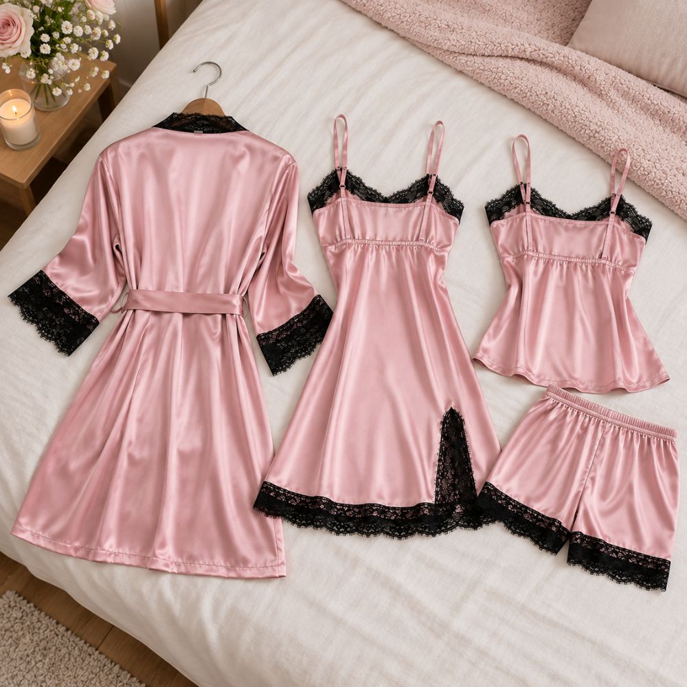 Women’s Satin Pyjama Set | Elegant Autumn & Winter Nightwear