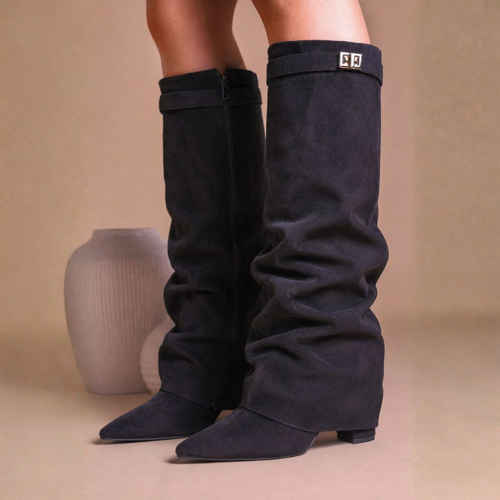 Women’s Autumn Knee High Block Heel Boots | Elegant & Comfortable