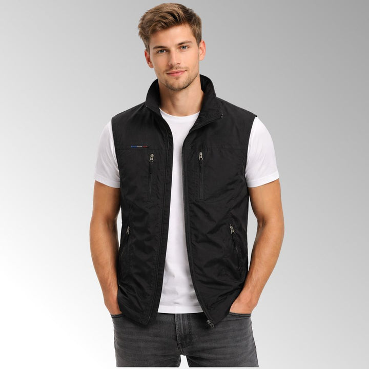 Men’s Zip-Up Outdoor Vest | Stand-Up Collar Autumn Layering