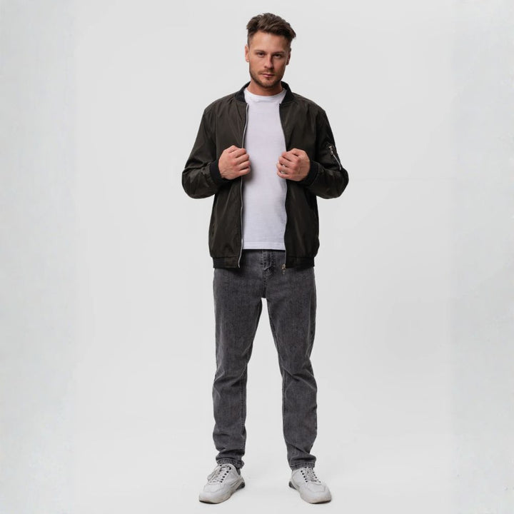 Men’s Bomber Jacket with Zip Details | Modern Casual Outerwear