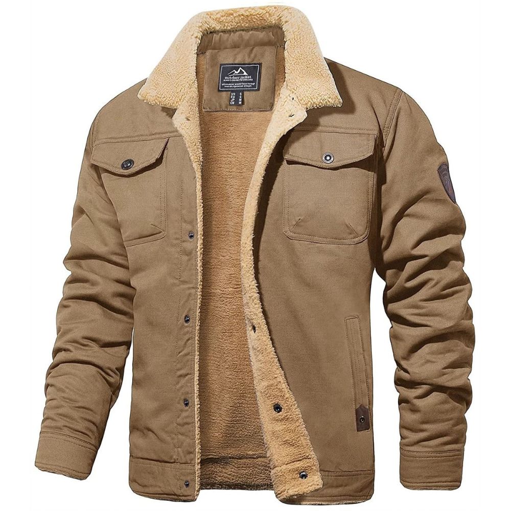 Men’s Sherpa-Lined Winter Jacket | Warm & Cosy Cold-Weather Wear