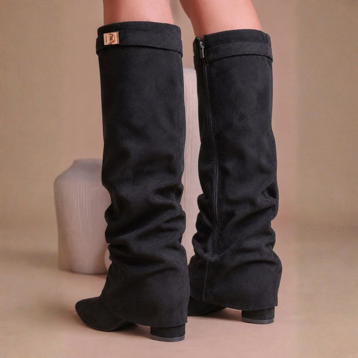 Women’s Autumn Knee High Block Heel Boots | Elegant & Comfortable