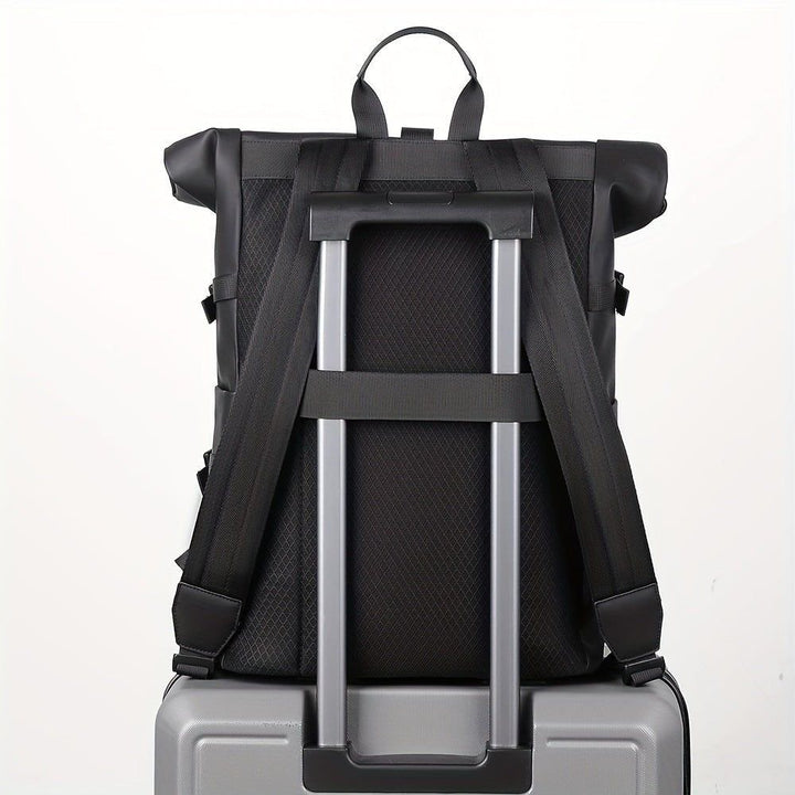 Roll-Top Laptop Backpack | Water-Repellent Autumn & Winter Bag