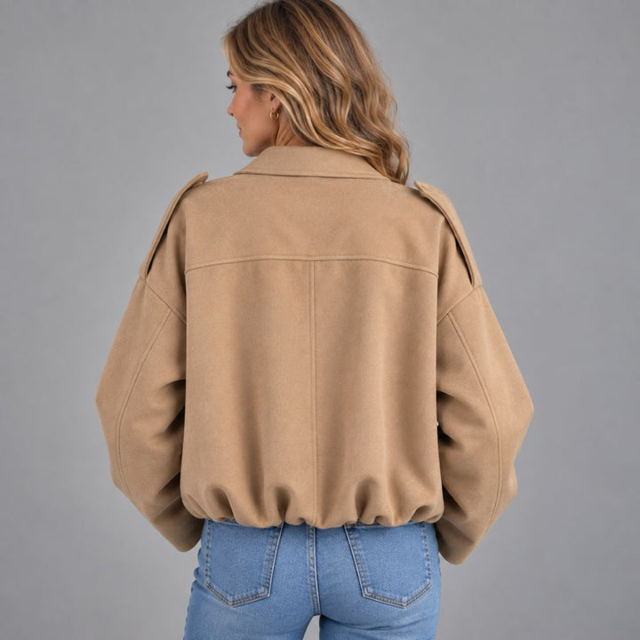 Women’s Oversized Bomber Jacket | Relaxed Autumn Layering