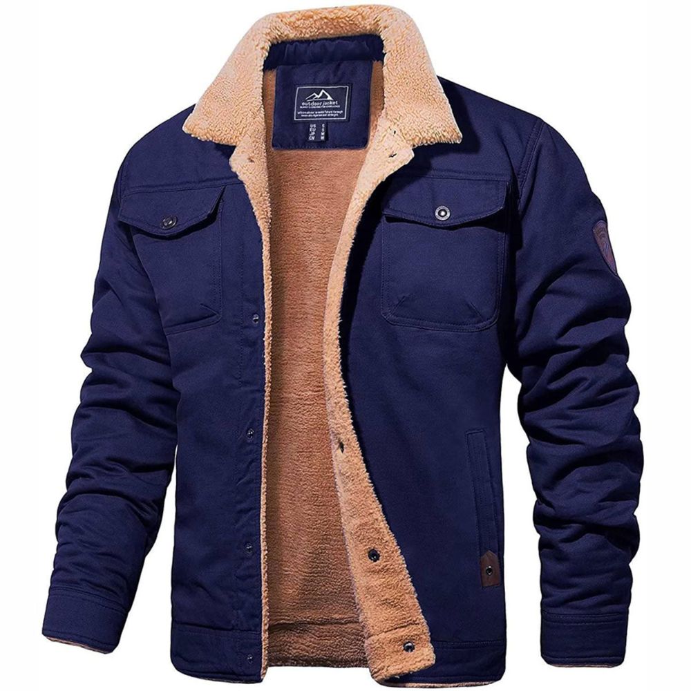 Men’s Sherpa-Lined Winter Jacket | Warm & Cosy Cold-Weather Wear