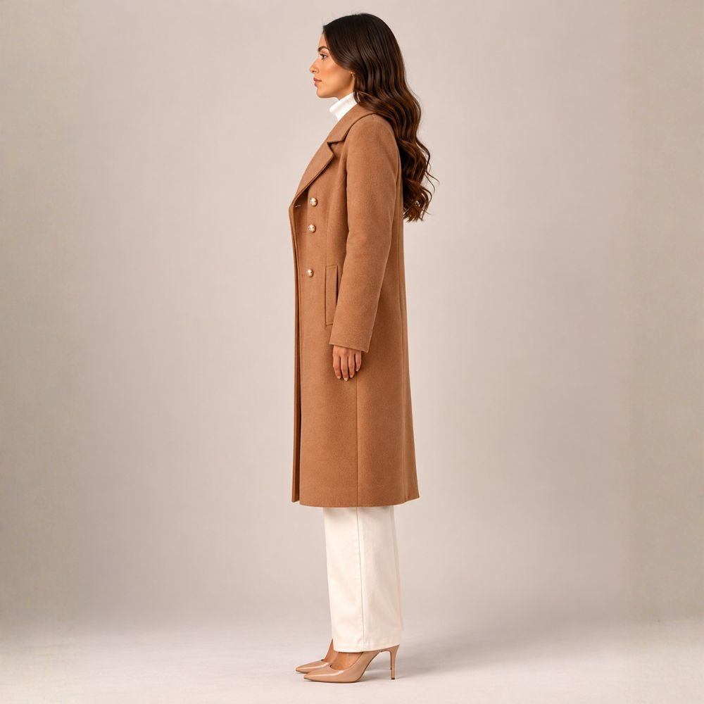 Women’s Coat Double-Button Closure | Autumn & Winter Wear