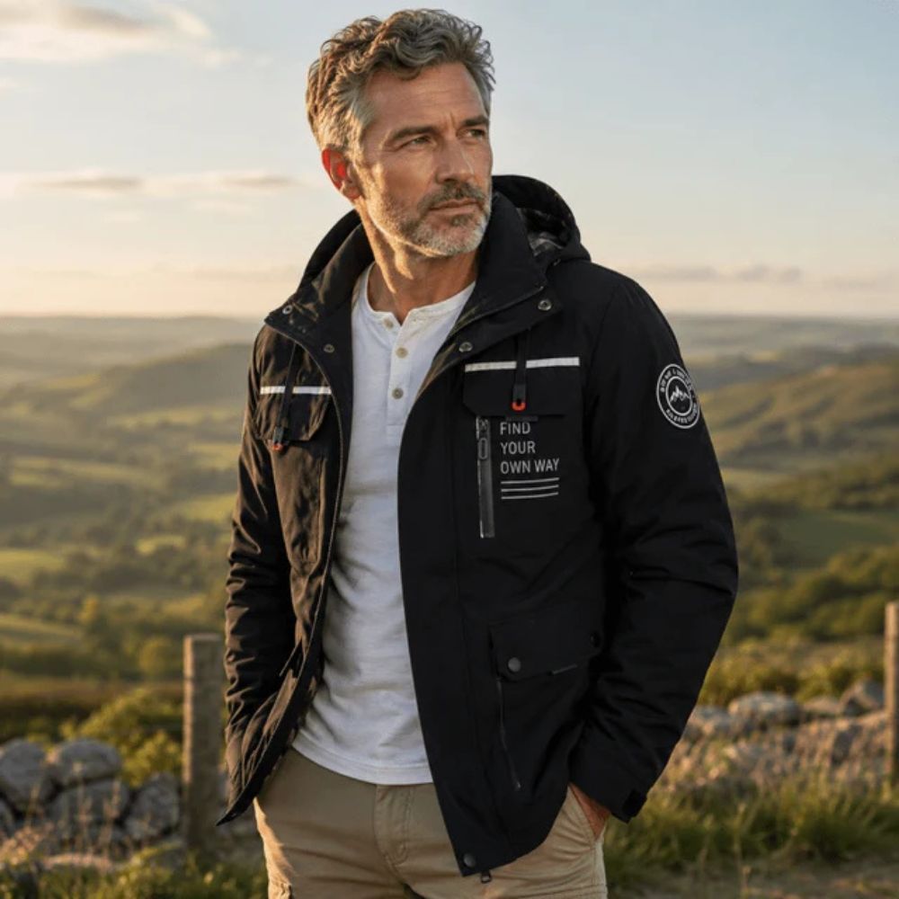 Men’s Waterproof Winter Jacket with Hood | Cold & Rainy Weather