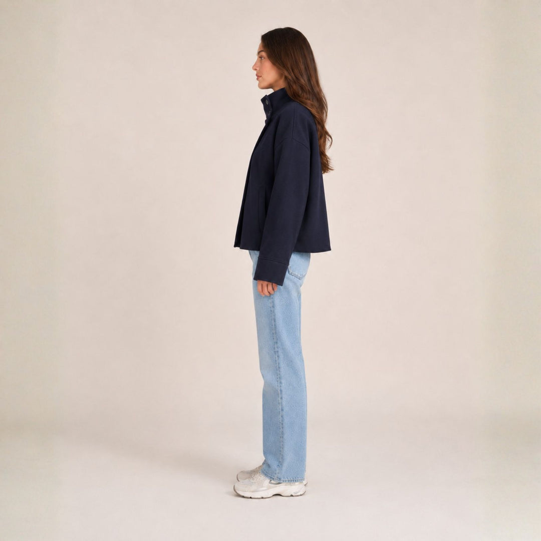 Women’s Jacket Double-Button Closure | Autumn Everyday Wear