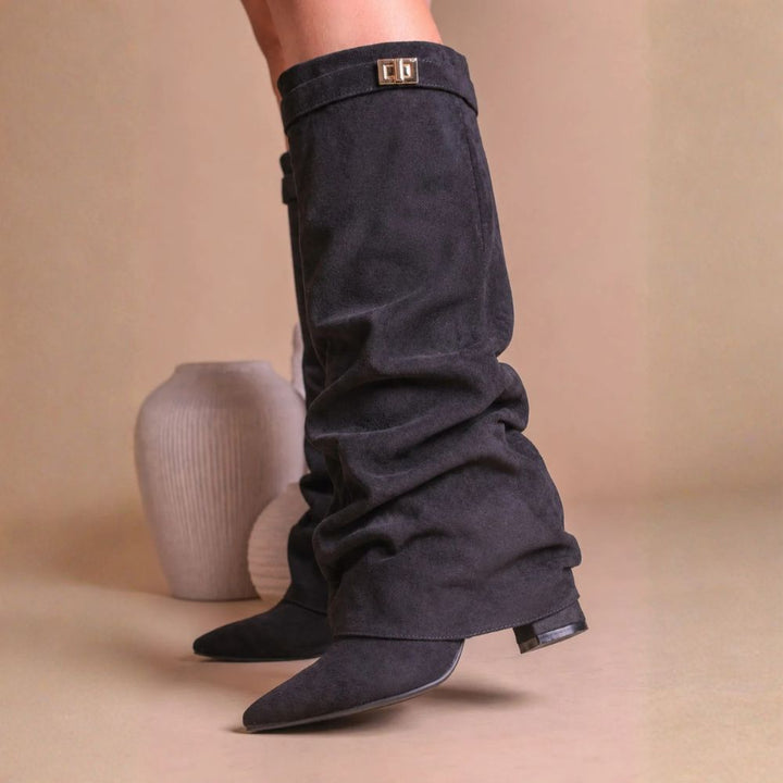Women’s Autumn Knee High Block Heel Boots | Elegant & Comfortable