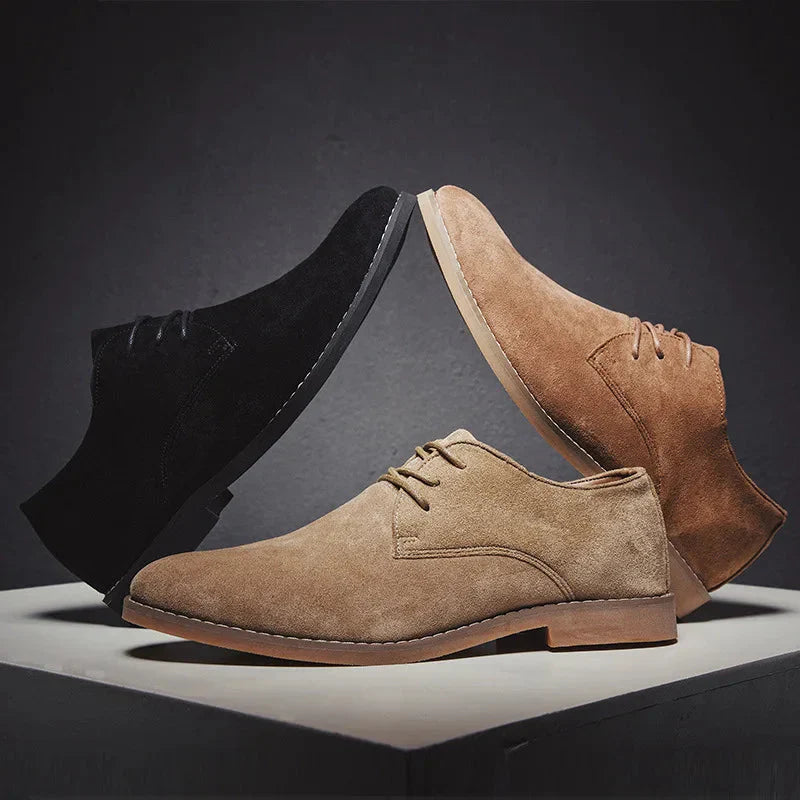 Men's Brushed Lace Up Shoes with Cushioned Insole | Smart Shoes for Office and Evenings