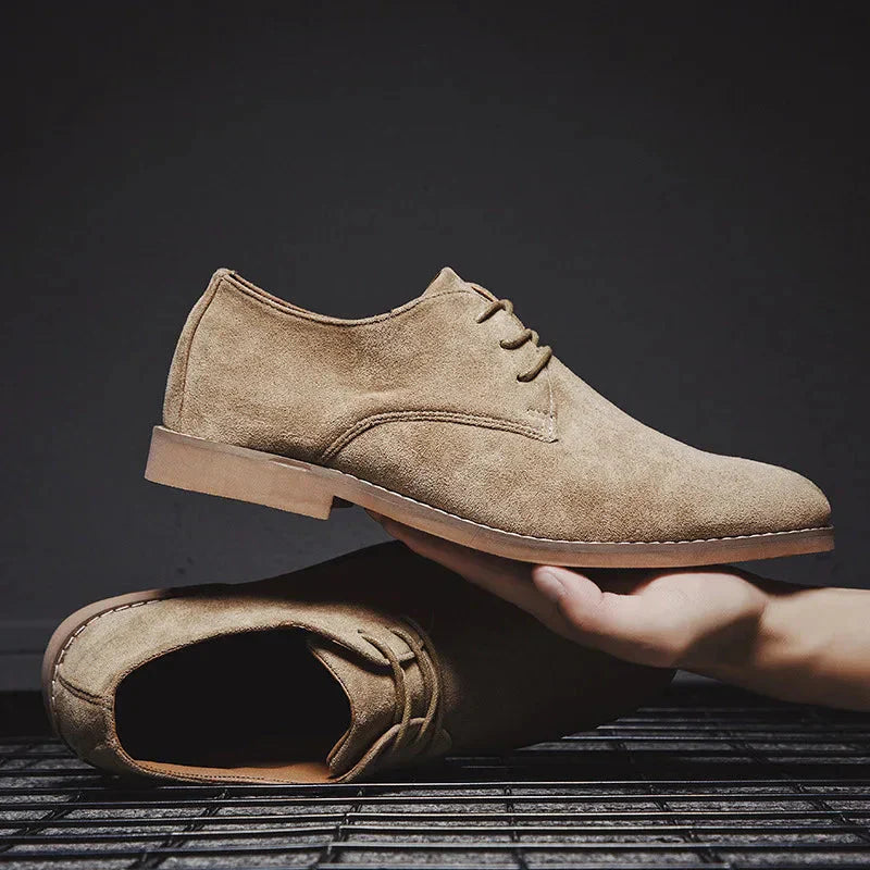 Men's Brushed Lace Up Shoes with Cushioned Insole | Smart Shoes for Office and Evenings