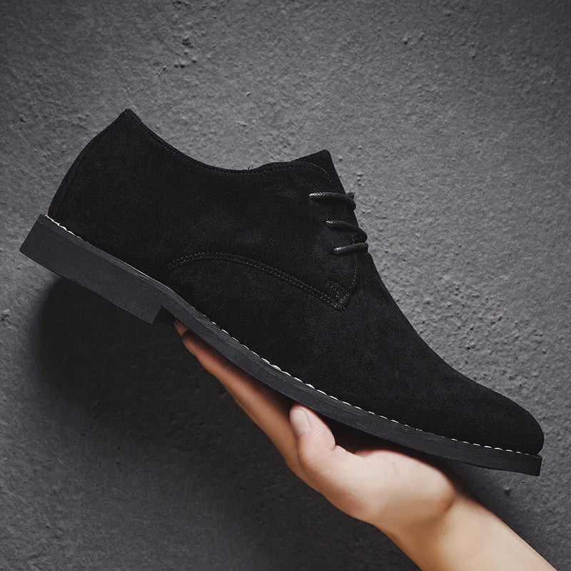 Men's Brushed Lace Up Shoes with Cushioned Insole | Smart Shoes for Office and Evenings