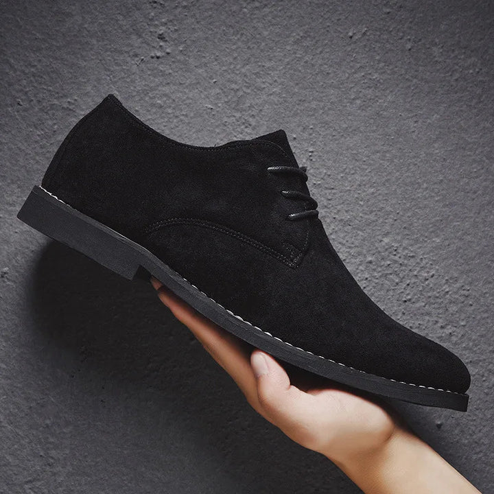 Men's Brushed Lace Up Shoes with Cushioned Insole | Smart Shoes for Office and Evenings