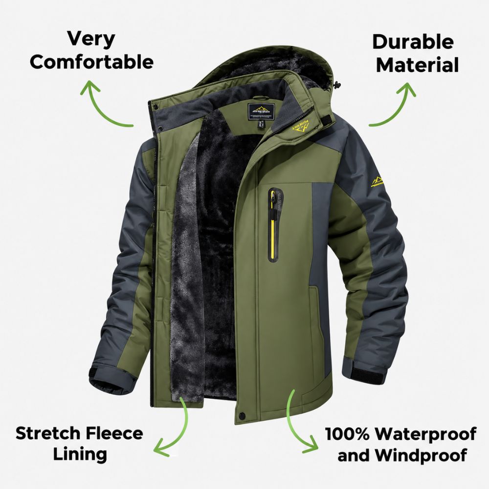 Men’s Padded Outdoor Winter Jacket | Windproof & Waterproof Protection