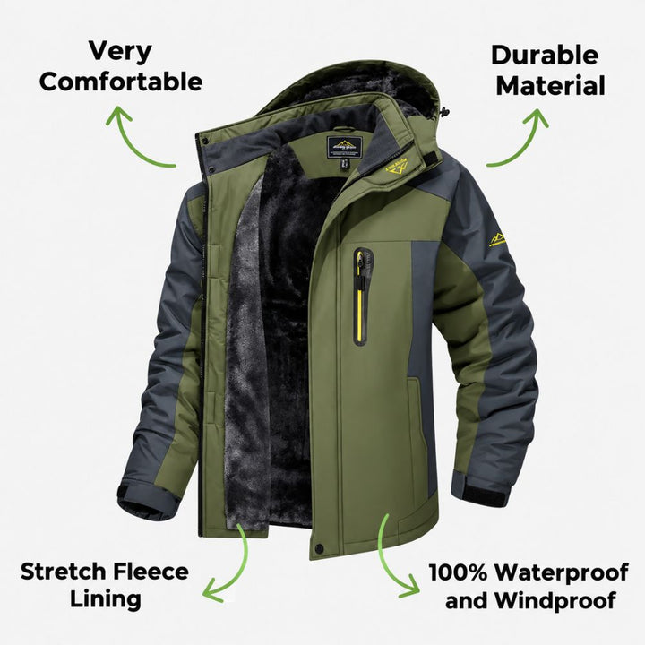 Men’s Padded Outdoor Winter Jacket | Windproof & Waterproof Protection