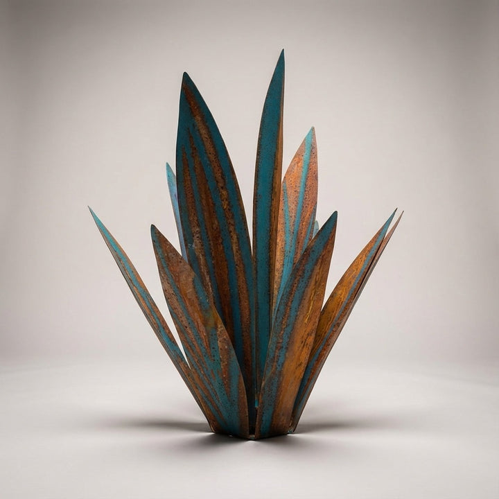 Agavelle garden ornament in Rust Blue finish