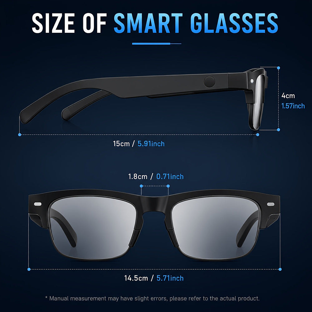 AI translation smart glasses with photochromic lenses and open-ear audio