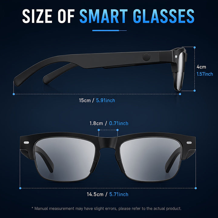 AI translation smart glasses with photochromic lenses and open-ear audio