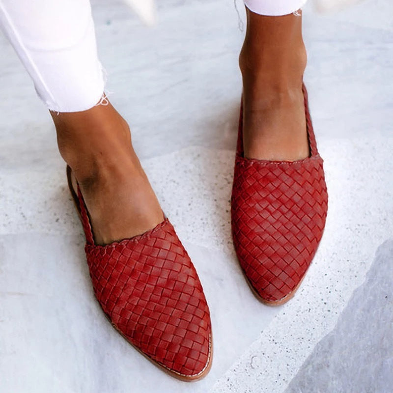 Classic Orthopaedic Sandal in natural light highlighting woven texture and craftsmanship