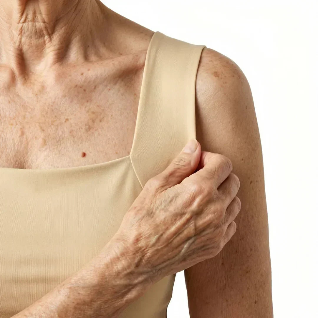 Woman in green square neck tank top demonstrating versatile styling for everyday wear