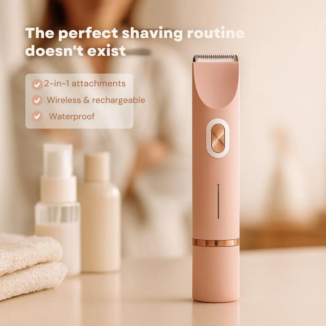Compact electric trimmer for men with waterproof construction and USB charging capability