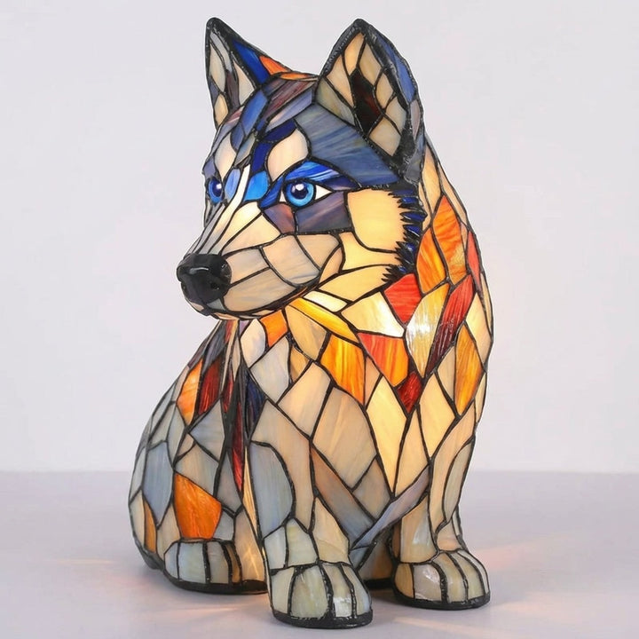 Aurapup decorative animal accent lamp - Husky design