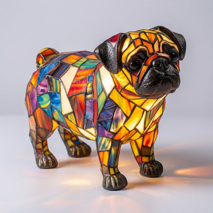 Aurapup decorative animal accent lamp - Pug design