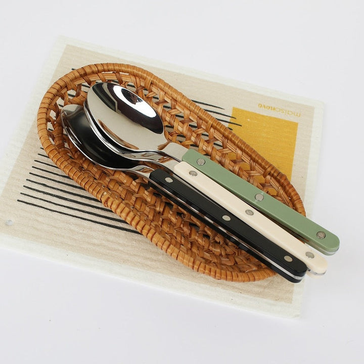 BistroLine black cutlery set spoons and serving pieces