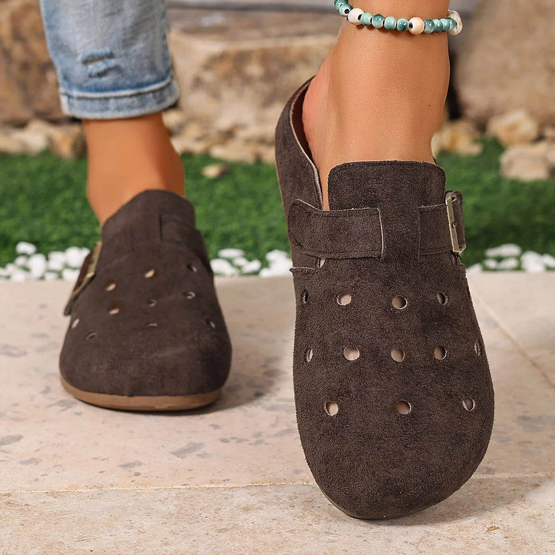 Everyday comfort garden clogs in beige featuring soft finish and ventilation openings for casual wear