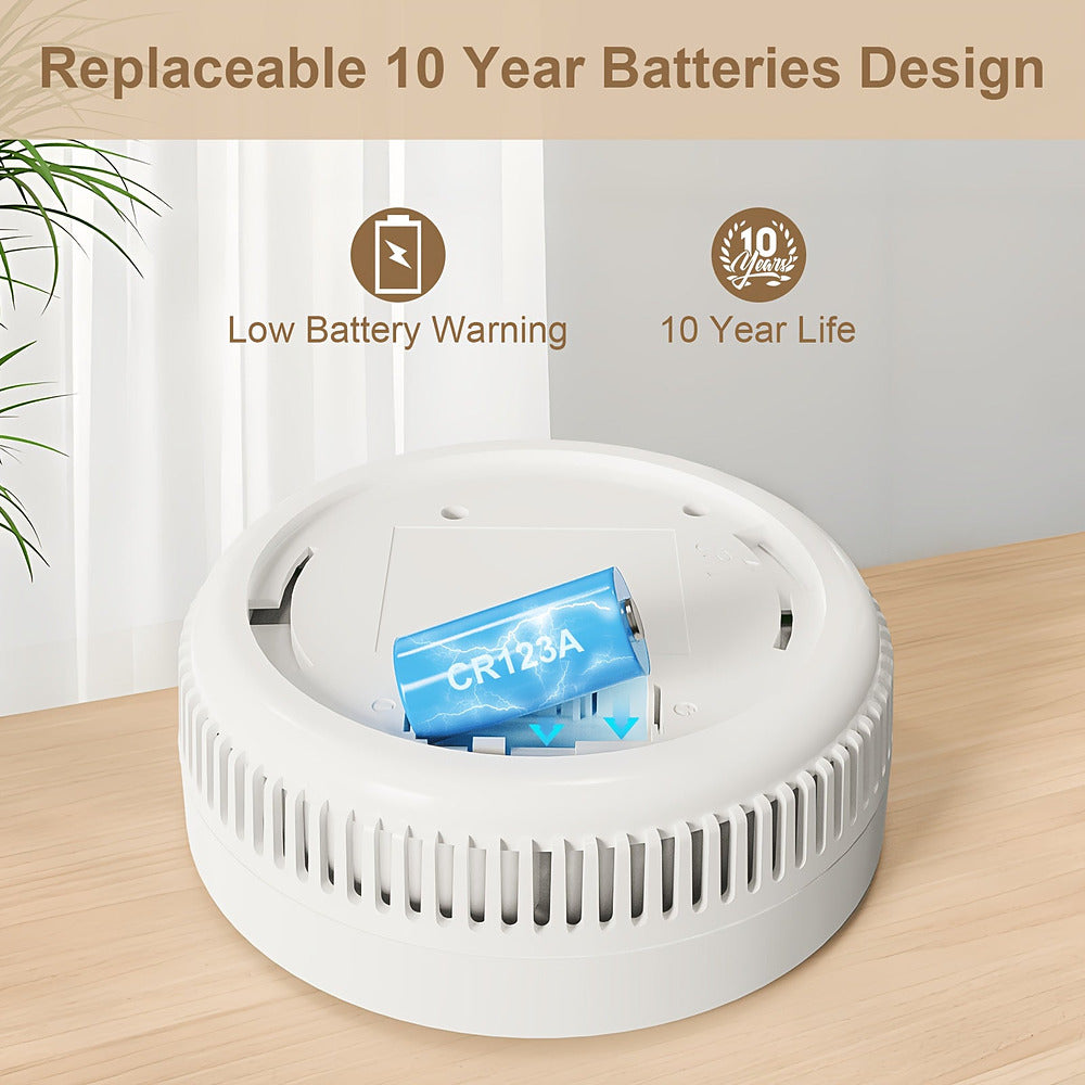 Combination smoke and carbon monoxide alarm for the home