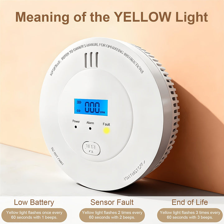 Combination smoke and carbon monoxide alarm for the home