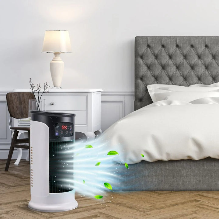 Windowless air conditioning unit with 5-in-1 function providing refreshing air circulation in dormitory space