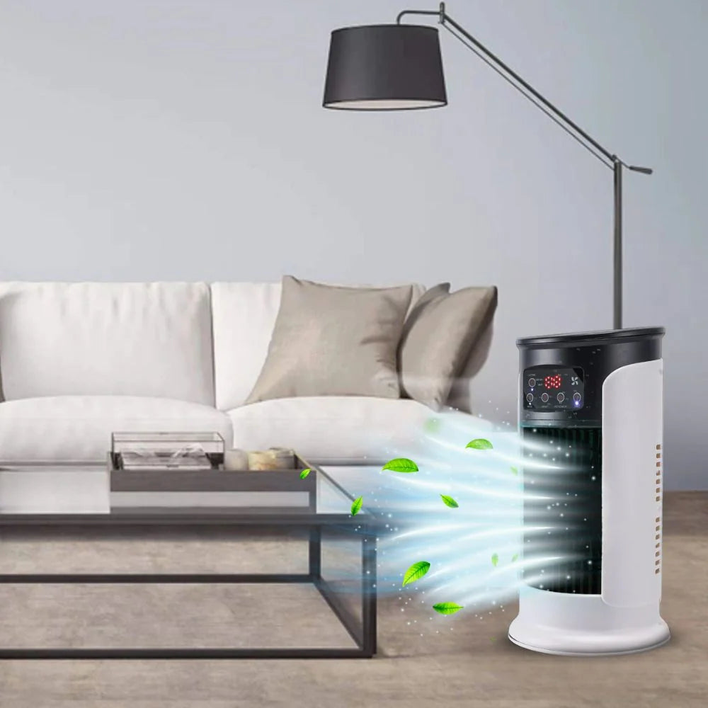 Energy efficient portable air conditioner with humidifier function suitable for home office and bedroom cooling