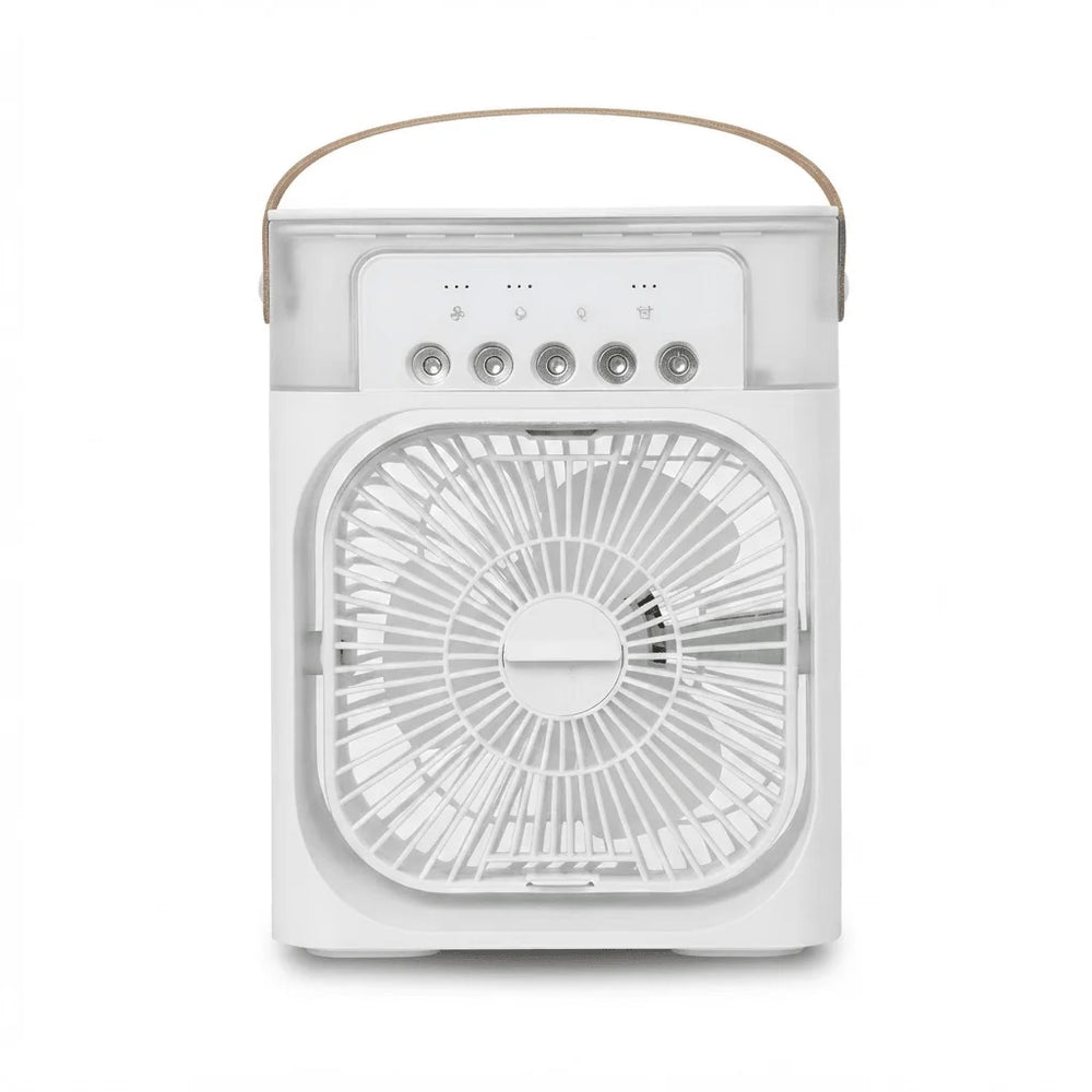 Jack portable air cooler fan with humidifier function and LED night light for home and office desk use