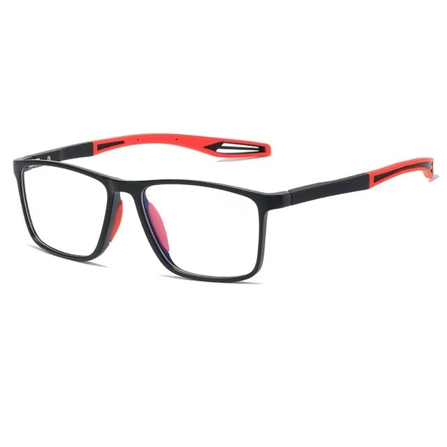 Sport Ultra-Light Anti-Blue Light Progressive Glasses showing blue light filtering lens technology